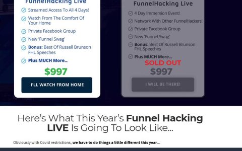 Funnel Hacking Live 2021 笔记，价值997美金！