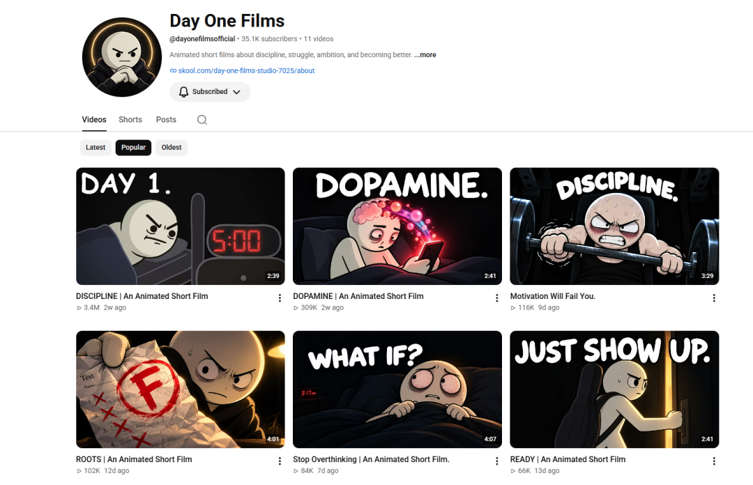 youtube视频案例 day one fims